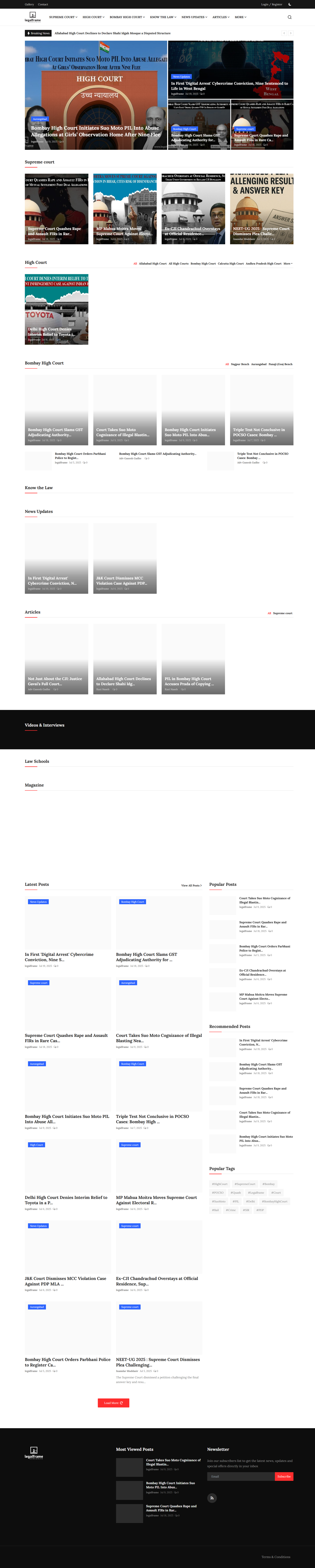 LegalFrame – Law News & Legal Updates Website