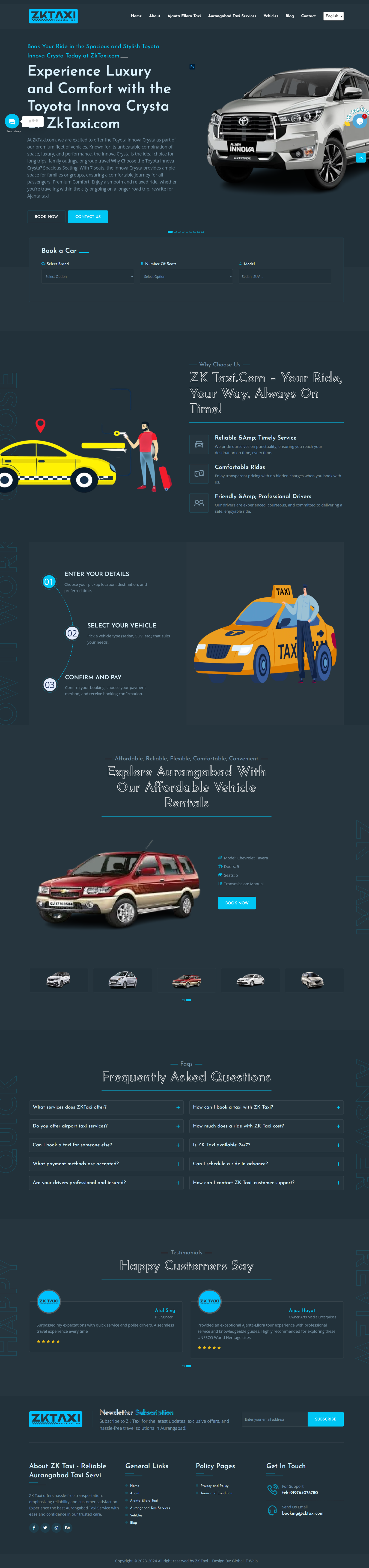 ZK Taxi – Taxi Booking & Travel Website