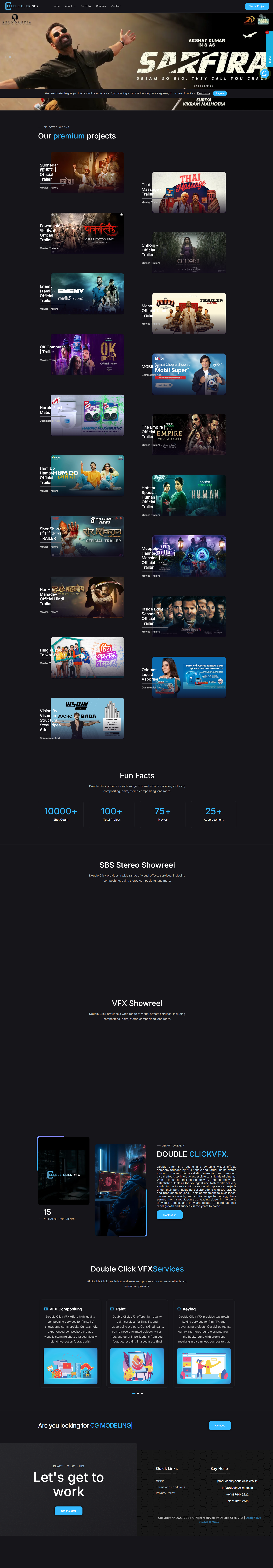 Double Click VFX – Animation & Visual Effects Studio Website