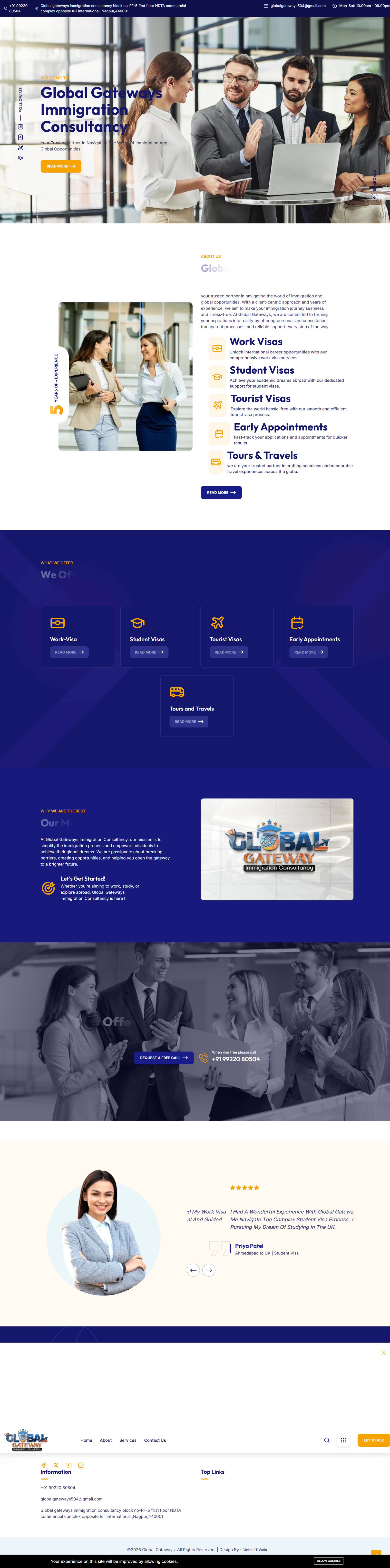 The Global Gateways – Immigration & Visa Consultancy Website