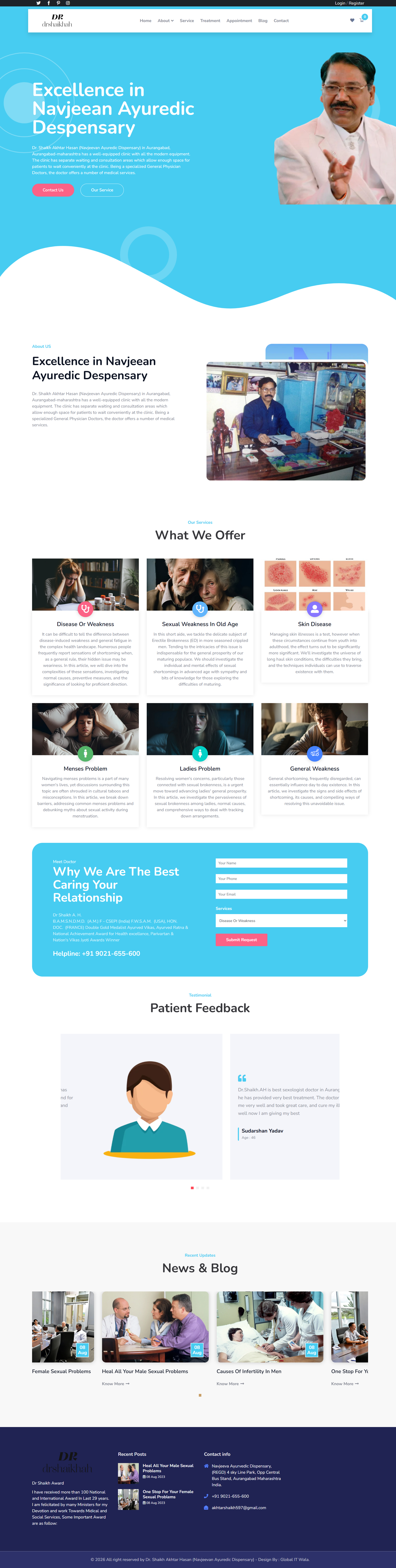 Dr. Shaikh A.H. – Ayurvedic Clinic Website